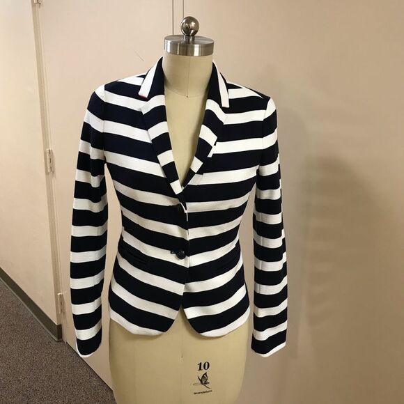 GAP Striped Black and White Women's Blazer - Picture 1 of 5